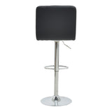 Scaun de bar Remina reglabil pe inaltime, pu-crom, 44x44x112 cm