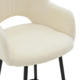 Scaun de bar Renish, Gri - Alb, 51x57x114 cm - Alb