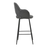 Scaun de bar Renish, Gri - Alb, 51x57x114 cm - Gri