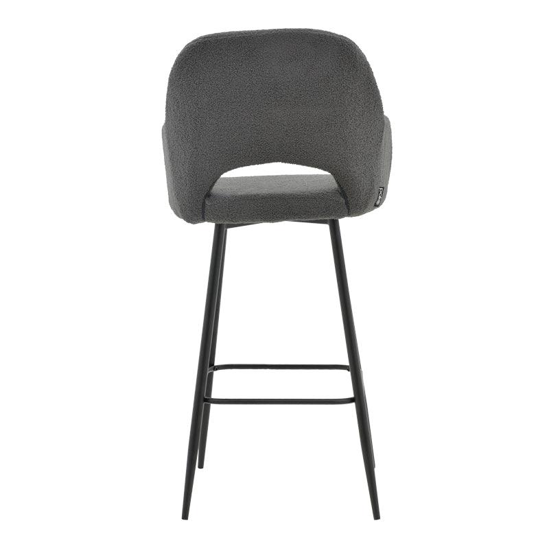 Scaun de bar Renish, Gri - Alb, 51x57x114 cm - Gri