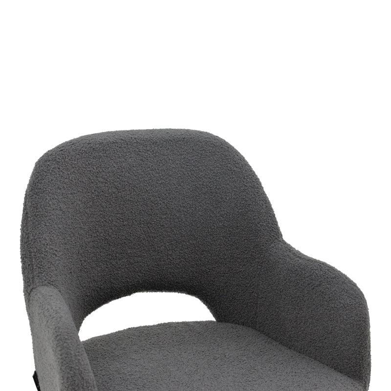 Scaun de bar Renish, Gri - Alb, 51x57x114 cm - Gri