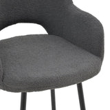 Scaun de bar Renish, Gri - Alb, 51x57x114 cm - Gri