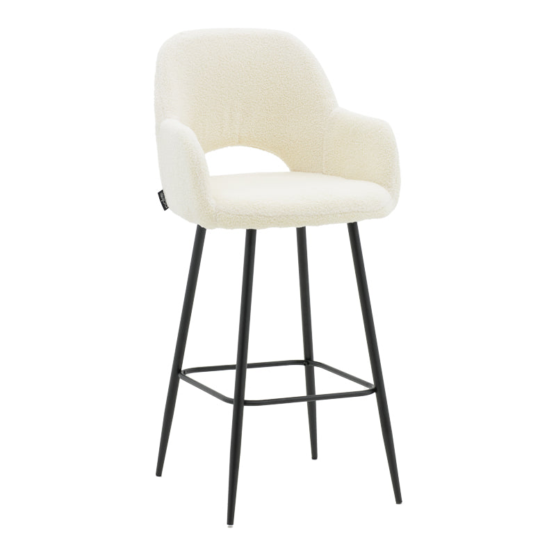 Scaun de bar Renish, Gri - Alb, 51x57x114 cm - Scaun de bar Renish, Gri - Alb, 51x57x114 cm - 029-000209
