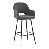 Scaun de bar Renish, Gri - Alb, 51x57x114 cm - Scaun de bar Renish, Gri - Alb, 51x57x114 cm