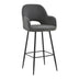 Scaun de bar Renish, Gri - Alb, 51x57x114 cm