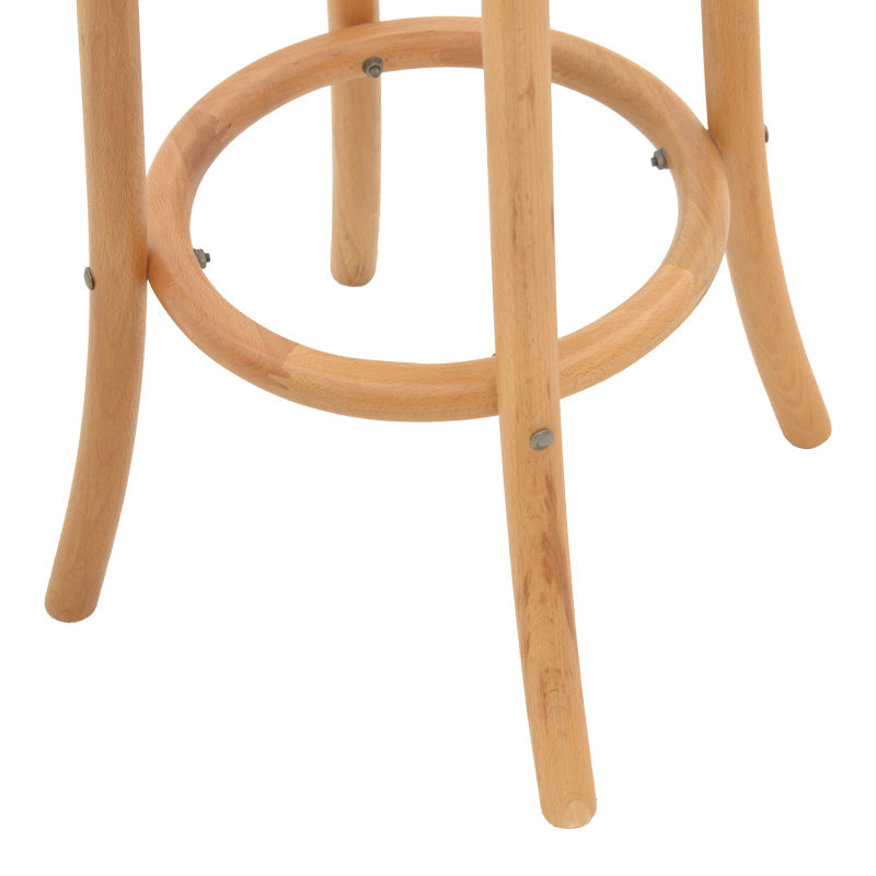 Scaun de bar Serzo lemn de fag si ratan, Natural, D36x71 cm
