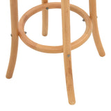 Scaun de bar Serzo lemn de fag si ratan, Natural, D36x71 cm