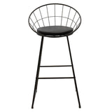 Scaun de bar Seth, Negru - Alb, 52x52x99 cm - Negru