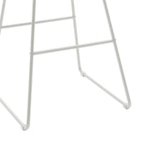 Scaun de bar Seth, Negru - Alb, 52x52x99 cm - Alb