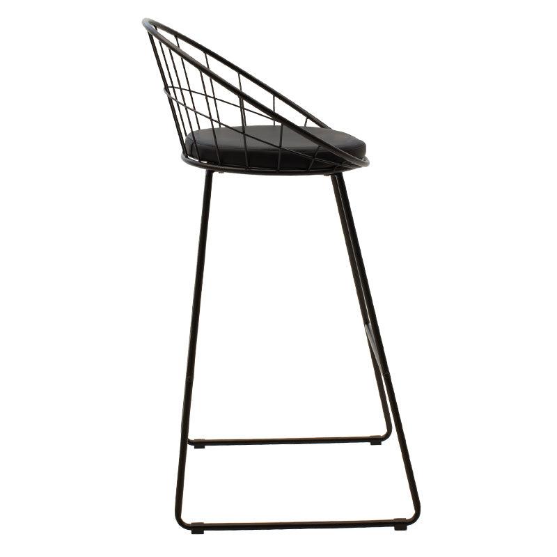Scaun de bar Seth, Negru - Alb, 52x52x99 cm - Negru