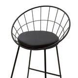 Scaun de bar Seth, Negru - Alb, 52x52x99 cm - Negru