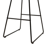 Scaun de bar Seth, Negru - Alb, 52x52x99 cm - Negru