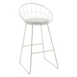 Scaun de bar Seth, Negru - Alb, 52x52x99 cm - Scaun de bar Seth, Negru - Alb, 52x52x99 cm - 058-000060