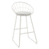 Scaun de bar Seth, Negru - Alb, 52x52x99 cm - 058-000060
