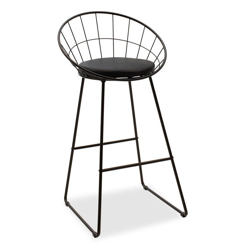 Scaun de bar Seth, Negru - Alb, 52x52x99 cm - Scaun de bar Seth, Negru - Alb, 52x52x99 cm