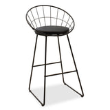 Scaun de bar Seth, Negru - Alb, 52x52x99 cm - Scaun de bar Seth, Negru - Alb, 52x52x99 cm