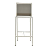 Scaun de bar Melina, aluminiu si textil, 57x52x106 cm - Alb