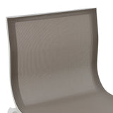 Scaun de bar Melina, aluminiu si textil, 57x52x106 cm - Alb