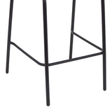 Scaun de bar Sussie metal negru cu lamele din aluminiu, 58x58x111 cm