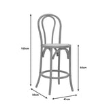 Scaun de bar Thonet lemn Natural de fag, 41x50x105 cm