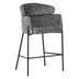 Scaun de bar Tolerse, stofa si metal, 55x60x97 cm