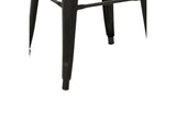 Scaun de bar Utopia metal 42x42x76cm - Negru