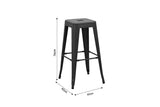Scaun de bar Utopia metal 42x42x76cm - Gri