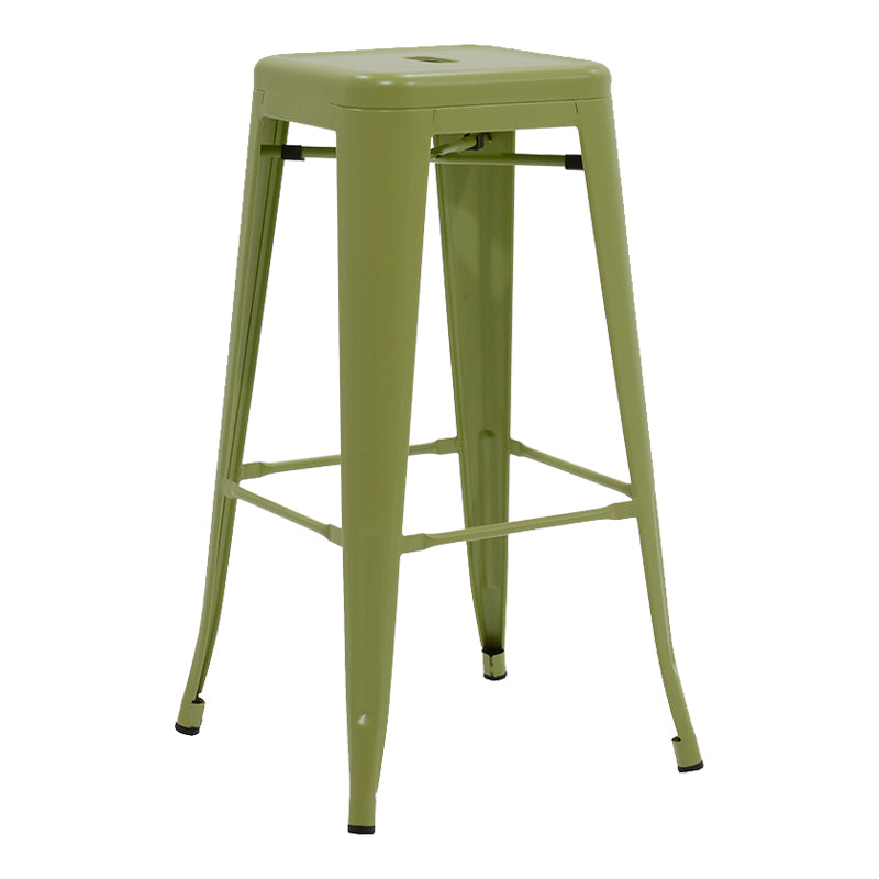 Scaun de bar Utopia, Metal, Verde Oliv, 42x42x76 cm