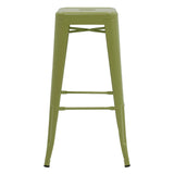Scaun de bar Utopia, Metal, Verde Oliv, 42x42x76 cm