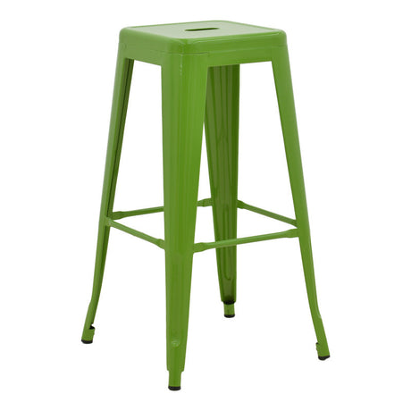 Scaun de bar Utopia, metalic, Verde, 42x42x76 cm