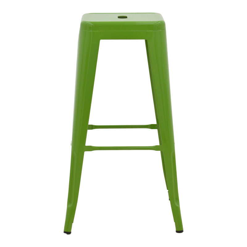 Scaun de bar Utopia, metalic, Verde, 42x42x76 cm