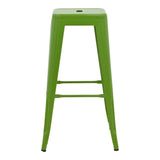 Scaun de bar Utopia, metalic, Verde, 42x42x76 cm