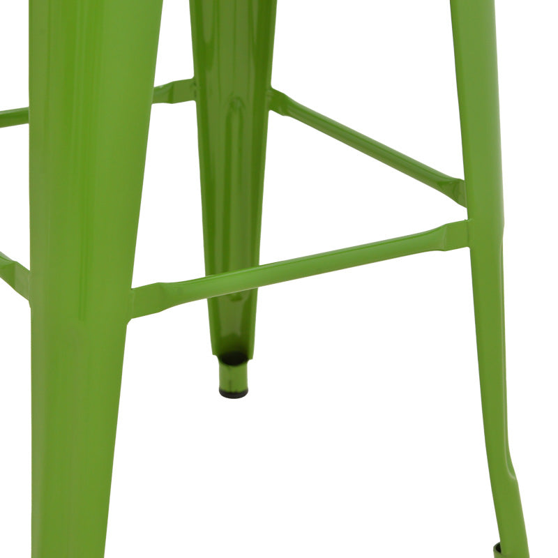 Scaun de bar Utopia, metalic, Verde, 42x42x76 cm