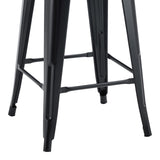 Scaun de bar Utopia, Diverse culori, 42x42x86 cm - Negru