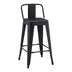 Scaun de bar Utopia, Negru Mat, 42x42x86 cm