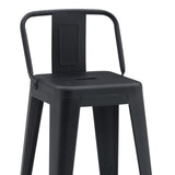 Scaun de bar Utopia, Negru Mat, 42x42x86 cm