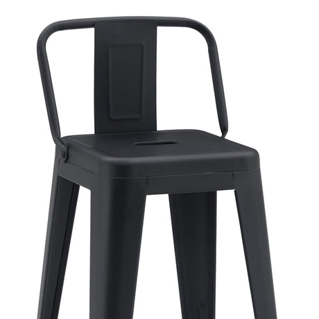 Scaun de bar Utopia, Negru Mat, 42x42x86 cm