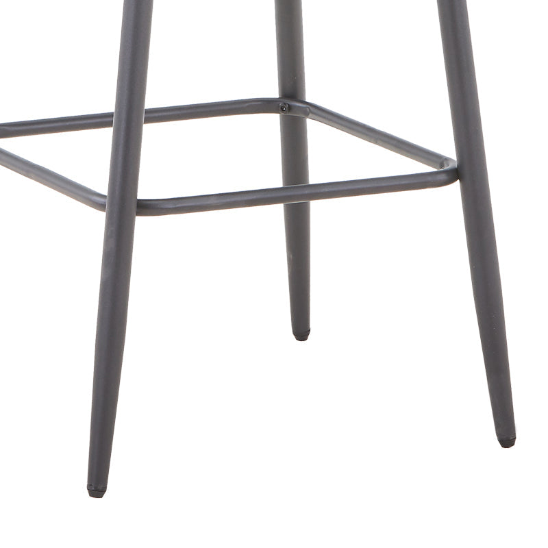 Scaun de bar Vivian, catifea si metal, 57x50x100 cm - Bej