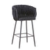 Scaun de bar Vivian, catifea si metal, 57x50x100 cm - 327-000024