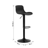 Scaun de bar Walden, polipropilena si metal, 40x43x100 cm - Alb