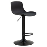 Scaun de bar Walden, polipropilena si metal, 40x43x100 cm - Negru