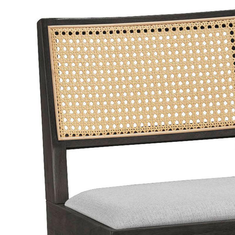 Scaun de bar Winslow, Negru - Nuc, 46x44x98 cm - Negru