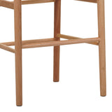 Scaun de bar Wishbone rubberwood-rope, Natural, 55x49x108 cm