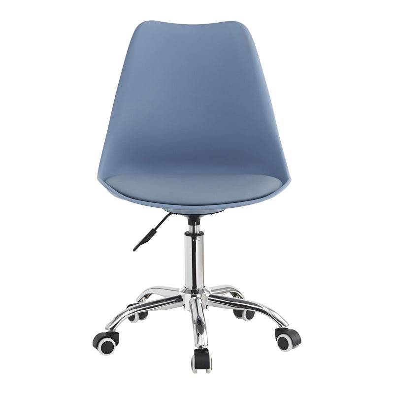 Scaun de birou ajustabil Gaston II, Modern, Albastru deschis, 48x57x77-90 cm, foto produs