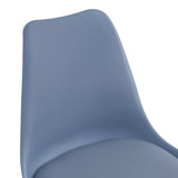 Scaun de birou ajustabil Gaston II, Modern, Albastru deschis, 48x57x77-90 cm