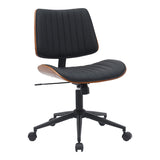 Scaun de birou Amani, piele PU si lemn, 52x54x91 cm - Scaun de birou Amani, piele PU si lemn, 52x54x91 cm