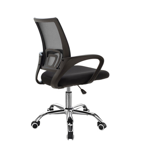 Scaun de birou Berto II cu spatar reglabil si tapiterie de plasa, neagra, 60x48x85-95 cm