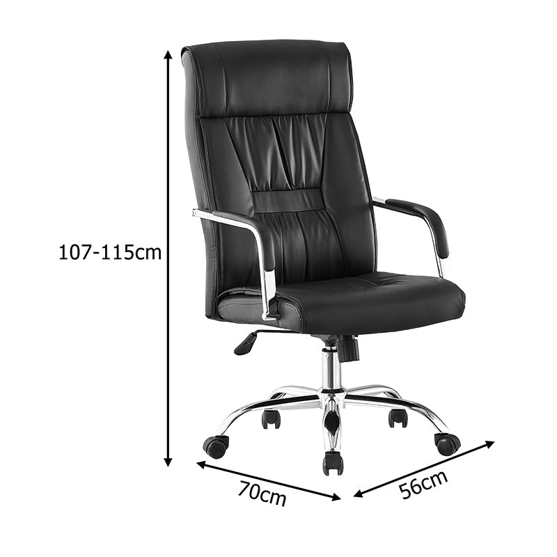 Scaun de birou Biani, Negru