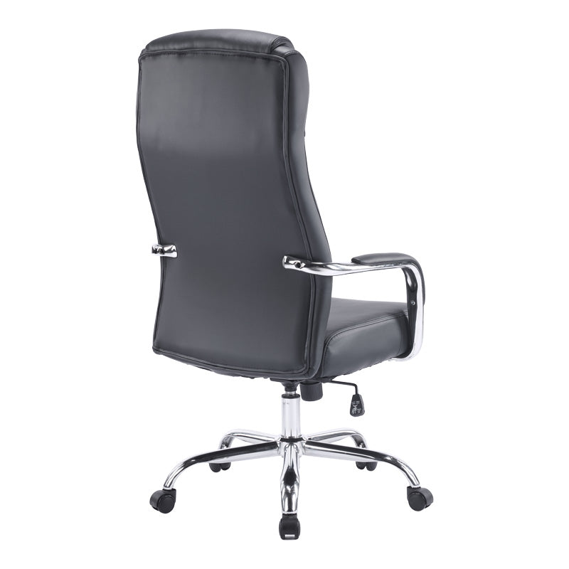 Scaun de birou managerial Venza, piele PU, 70x65x124 cm - Negru