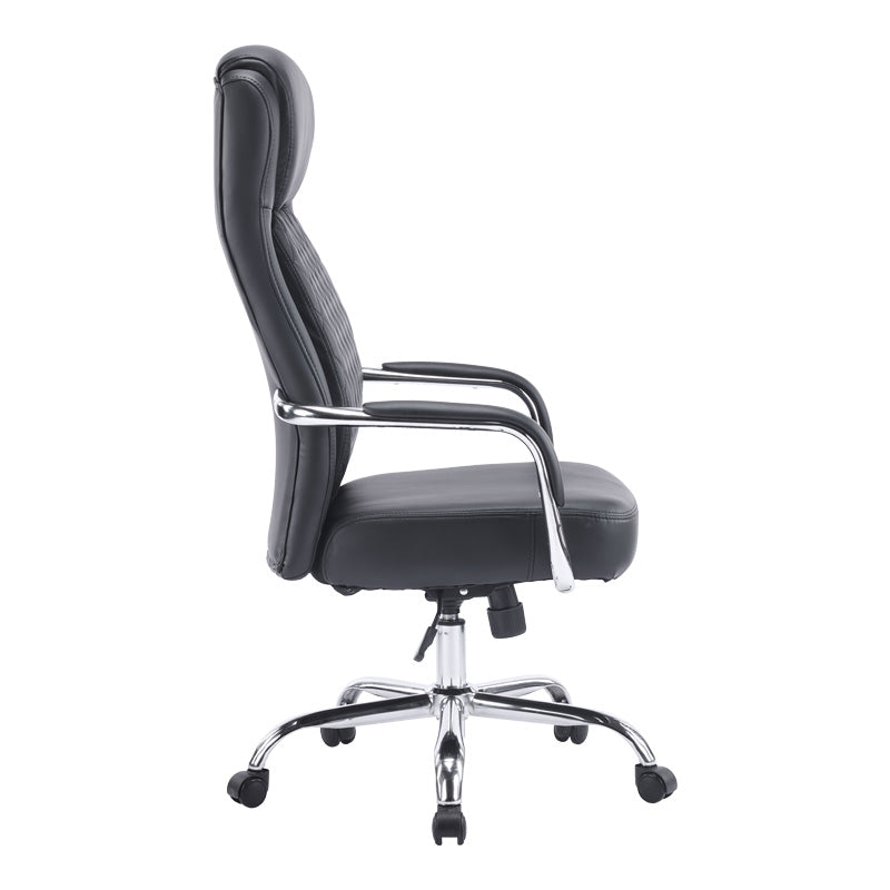 Scaun de birou managerial Venza, piele PU, 70x65x124 cm - Negru